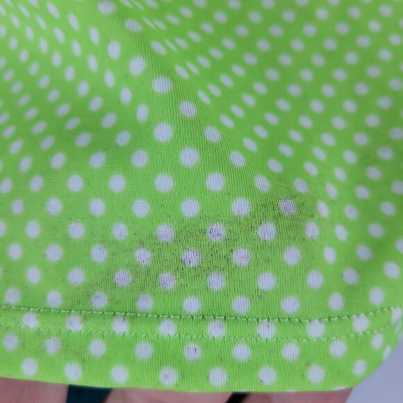 Lands End Rashguard Green Polka Dot Size 14 - Picture 4 of 5